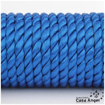 CORDÓN RAYÓN LABRADO TORZAL AZUL FUERTE