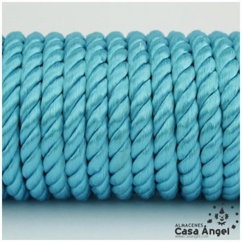 CORDÓN RAYÓN LABRADO TORZAL TURQUESA CLARO