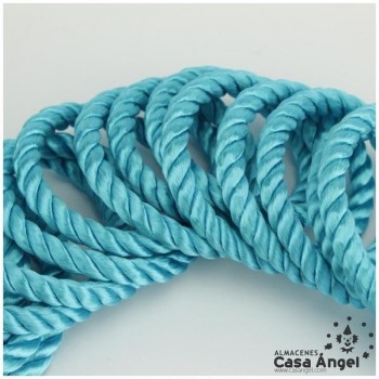 CORDÓN RAYÓN LABRADO TORZAL TURQUESA CLARO