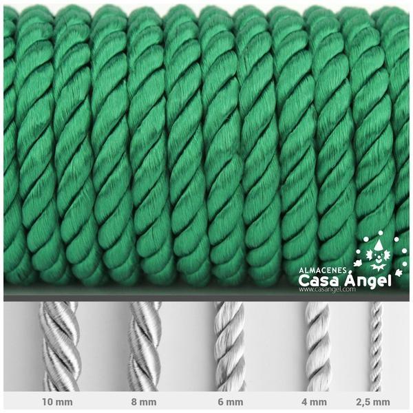 CORDÓN RAYÓN LABRADO TORZAL VERDE BILLAR