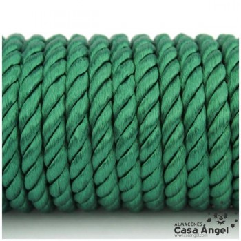 CORDÓN RAYÓN LABRADO TORZAL VERDE BOTELLA
