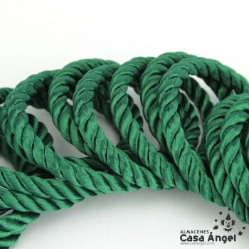 CORDÓN RAYÓN LABRADO TORZAL VERDE BOTELLA