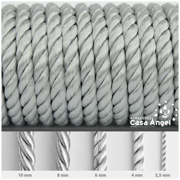 CORDÓN RAYÓN LABRADO TORZAL GRIS CLARO