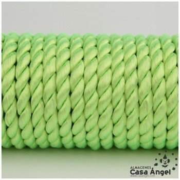 CORDÓN RAYÓN LABRADO TORZAL VERDE FLÚOR