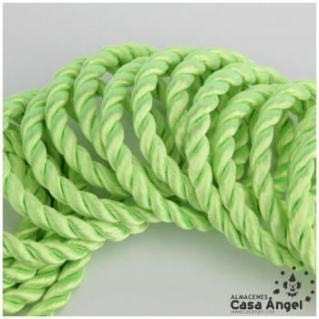 CORDÓN RAYÓN LABRADO TORZAL VERDE FLÚOR