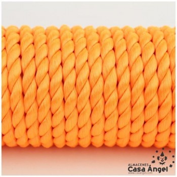 CORDÓN RAYÓN LABRADO TORZAL NARANJA FLÚOR