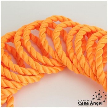 CORDÓN RAYÓN LABRADO TORZAL NARANJA FLÚOR