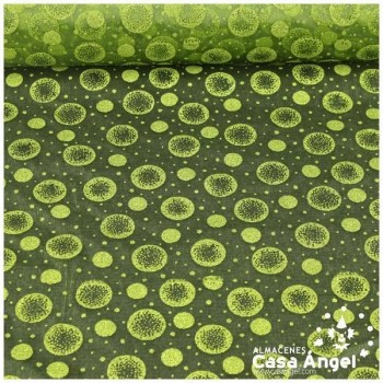 ORGANZA VERDE CON LUNARES GLITTER SERIE TULES DOTS 150cm