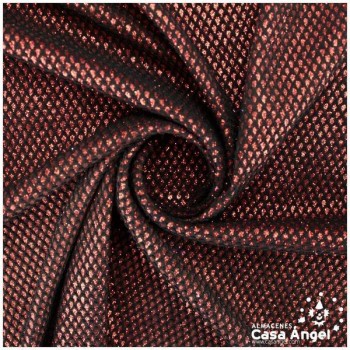 TEJIDO ELÁSTICO DE FANTASÍA ROJO SERIE COTA DE MALLA 150cm