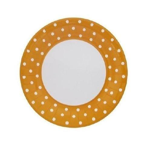 PLATOS DESECHABLES LUNARES NARANJAS