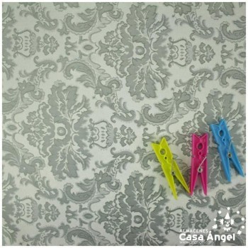 TELA DAMASCO GRIS SERIE VERSALLES 280cm