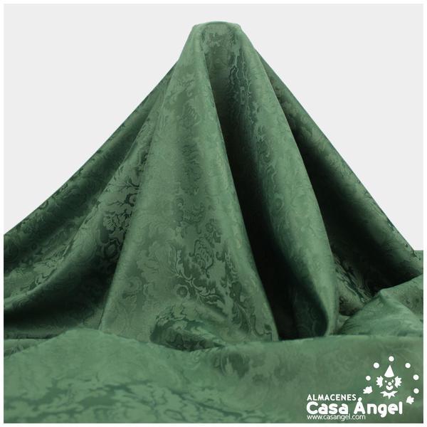 TELA DAMASCO VERDE BOTELLA SERIE VERSALLES 280cm