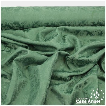 TELA DAMASCO VERDE BOTELLA SERIE VERSALLES 280cm
