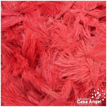 PLUMAS ROJAS DE AVESTRUZ BOLSA