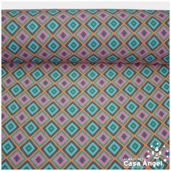 CREPÉ ESTAMPADO MULTICOLOR DAYAMOND SERIE HOLAND 150cm