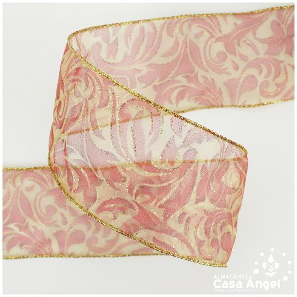 CINTA ORGANZA BORDES DE ALAMBRE 7cm FILIGRANAS