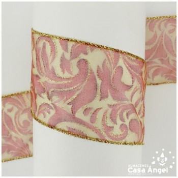 CINTA ORGANZA BORDES DE ALAMBRE 7cm FILIGRANAS