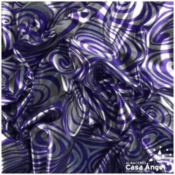 LYCRA ESTAMPADA ESPIRALES MORADAS 150cm