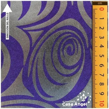 LYCRA ESTAMPADA ESPIRALES MORADAS 150cm