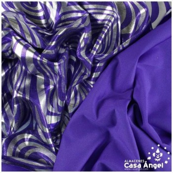 LYCRA ESTAMPADA ESPIRALES MORADAS 150cm