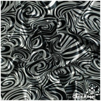 LYCRA ESTAMPADA ESPIRALES NEGRAS 150cm