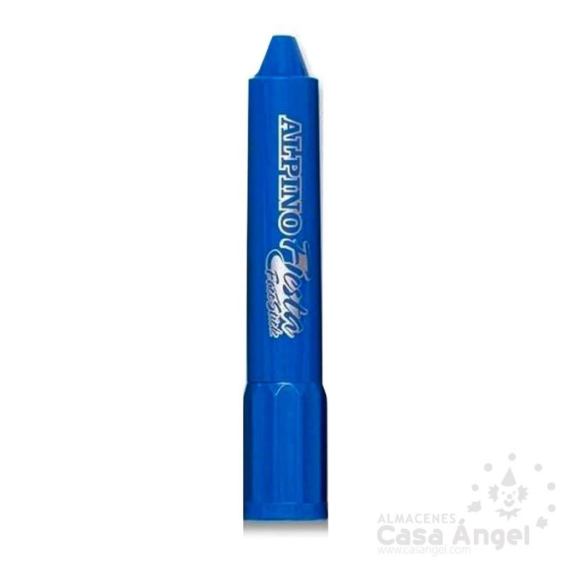 BARRA DE MAQUILLAJE COLOR AZUL TIPO LÁPIZ RETRACTIL