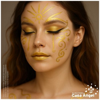 PERFILADOR LÍQUIDO COLOR ORO PARA MAQUILLAJE DE FANTASÍA 6grs