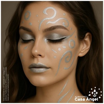 PERFILADOR LÍQUIDO COLOR PLATA PARA MAQUILLAJE DE FANTASÍA 6grs