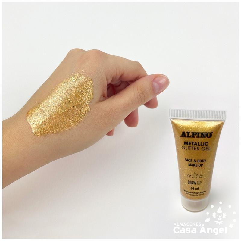 GEL METÁLICO CON PURPURINA COLOR ORO 14ml