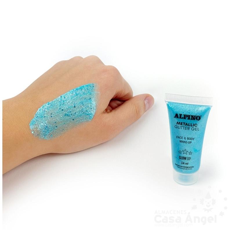 GEL METÁLICO CON PURPURINA AZUL 14ml