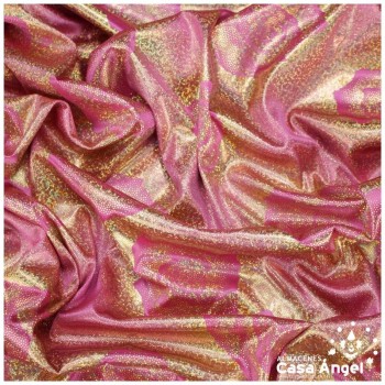 PAN DE ORO ROSA Y DORADO HOLOGRAMA SERIE DORÉ 115cm