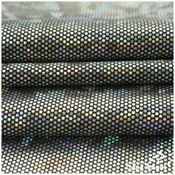 LYCRA NEGRA CON ESTAMPADO HOLOGRÁFICO SERIE DOVER 150cm