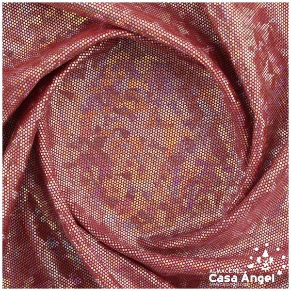 LYCRA ROJA CON ESTAMPADO HOLOGRÁFICO SERIE DOVER 150cm