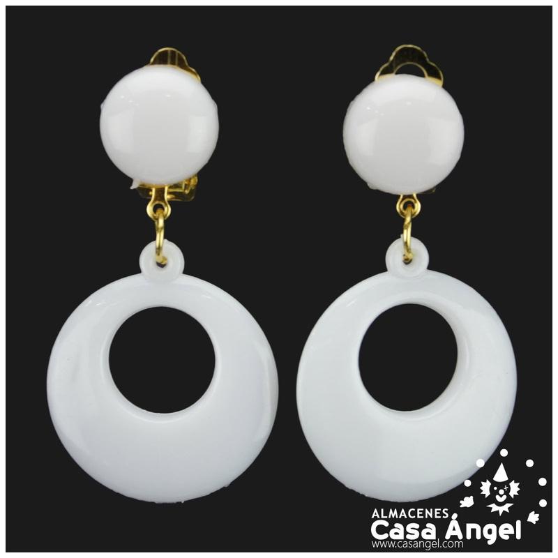 PENDIENTES DE FLAMENCA AROS BLANCOS INFANTIL