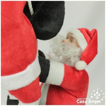 PAPÁ NOEL ESCALANDO DECORACIÓN 135cm