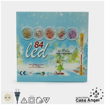 CADENA 84 LUCES LED MULTICOLOR CON SECUENCIADOR
