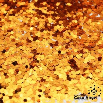 ESCARCHA GRUESA SUPERBRILLANTE COLOR COBRE A GRANEL