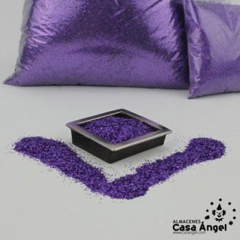 ESCARCHA EN POLVO COLOR MORADO LÁSER A GRANEL