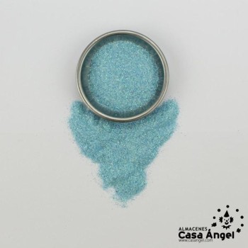 ESCARCHA EN POLVO COLOR TURQUESA IRIDISCENTE A GRANEL