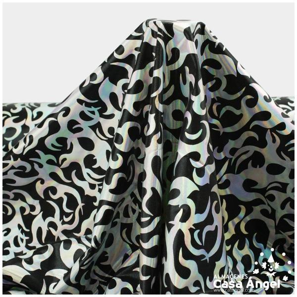 LYCRA NEGRA ESTAMPADA CON FIGURAS TRIBALES 150cm