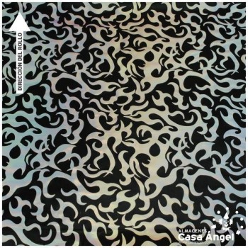 LYCRA NEGRA ESTAMPADA CON FIGURAS TRIBALES 150cm
