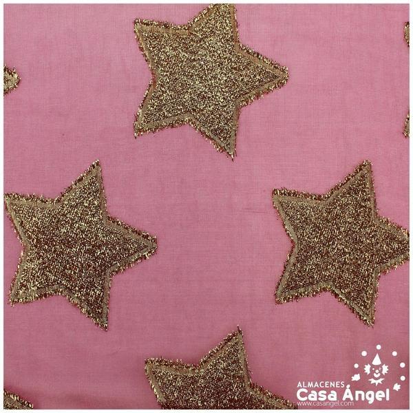 GASA FUCSIA CON ESTRELLAS BORDADAS SERIE ESTORE 115cm