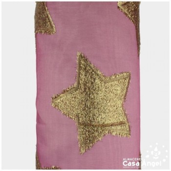 GASA FUCSIA CON ESTRELLAS BORDADAS SERIE ESTORE 115cm