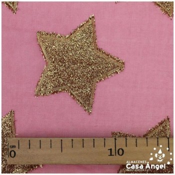 GASA FUCSIA CON ESTRELLAS BORDADAS SERIE ESTORE 115cm