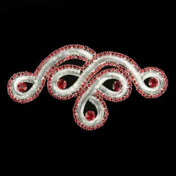 APLIQUE STRASS ACERO DIBUJO BARROCO