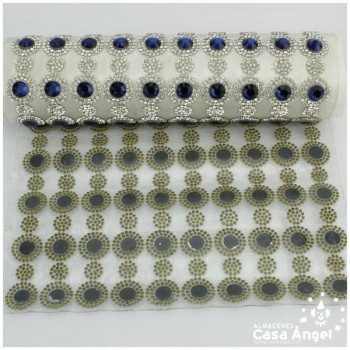 PLANCHA CRISTAL CÍRCULOS COLORES TERMOADHESIVO 100cm