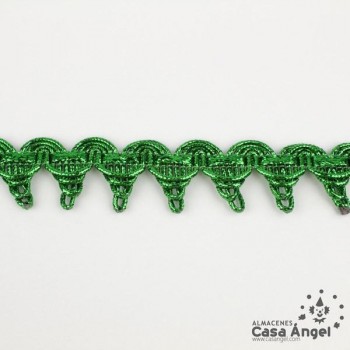 PASAMANERÍA METALIZADA TRADICIONAL BORDADO PICOS 2cm