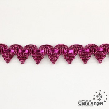 PASAMANERÍA METALIZADA TRADICIONAL BORDADO PICOS 2cm
