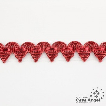 PASAMANERÍA METALIZADA TRADICIONAL BORDADO PICOS 2cm