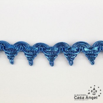 PASAMANERÍA METALIZADA TRADICIONAL BORDADO PICOS 2cm